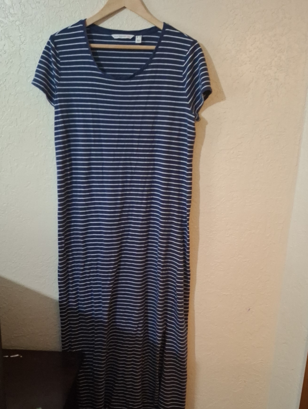 Isaac Mizrahi Blue and White Striped Maxi Dress